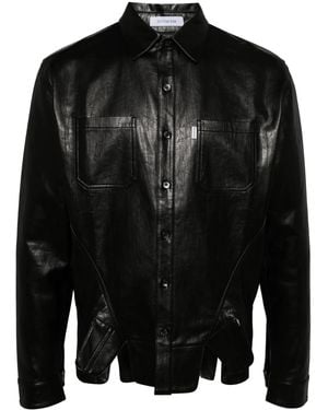 JUNTAE KIM Square Petal Corset Shirt - Black