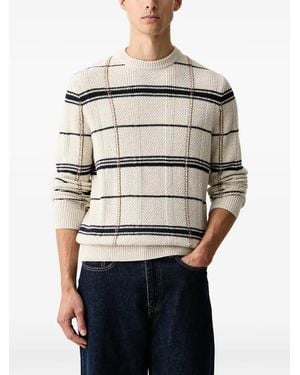 Barbour Fasey Geruite Trui - Grijs