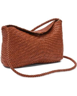 Dragon Diffusion Woven Leather Shoulder Bag - Marrón