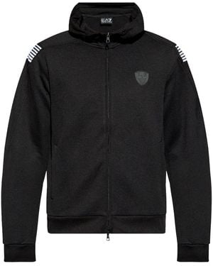 EA7 Hoodie Mit Logo - Schwarz