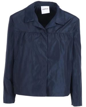 Aspesi Veste À Fronces - Blue
