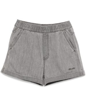Chocoolate Logo-Embroidered Shorts - Grey