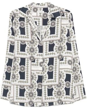 Marc O' Polo Geometric-Print Shirt - White