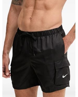 Nike Costume Da Bagno Con Logo Swoosh - Nero