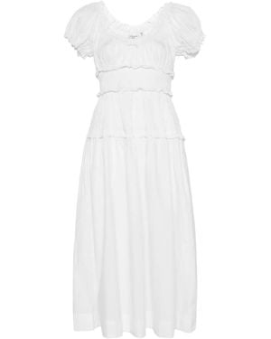 Doen Vestido midi Leanne - Blanco