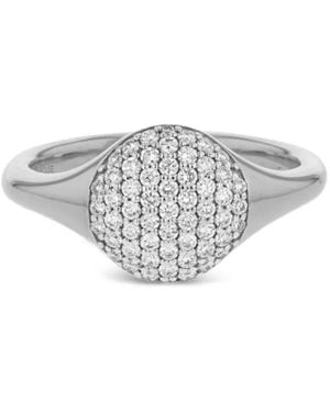Phillips House 14K Infinity Diamond Signet Ring - White