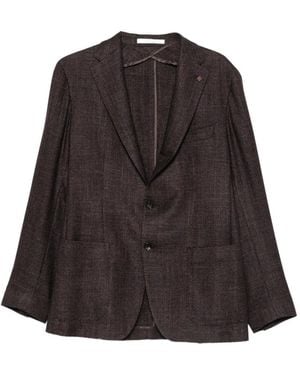 Tagliatore Single-Breasted Buttoned Blazer - Brown