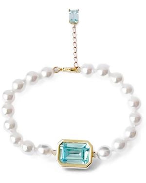 Izabel Display Mega Pearl-Embellished Crystal Bracelet - White