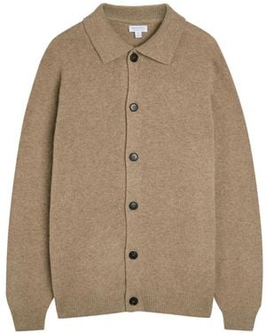 Sunspel Buttoned-Collared Jacket - Natural