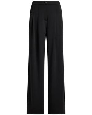 Ralph Lauren Pleated Stretch-Jersey Trousers - Black