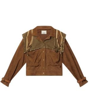 Isabel Marant Kayae Leather Jacket - Brown