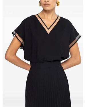 Nissa V-Neck Top - Black