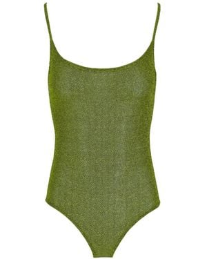 Laura Urbinati Lurex-Knit Swuimsuit - Green