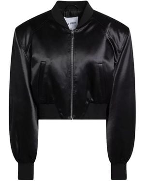 The Attico Zip Bomber Jacket - Black