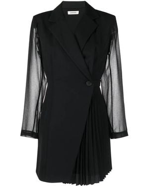 Sandro Paneled Blazer Dress - Black
