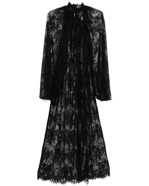 Ana Radu Floral-Lace Tunic - Black