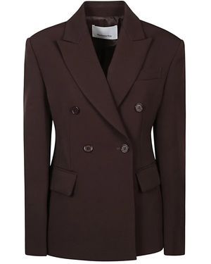 Frankie Shop Double-Breasted Blazer - Brown