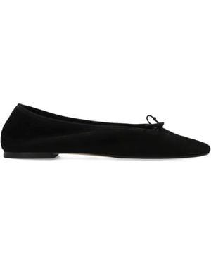Aeyde Bow-Detail Ballet Flats - Black