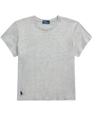 Polo Ralph Lauren Shrunken-Fit Crewneck T-Shirt - Grey