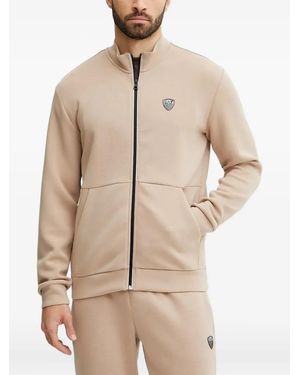 EA7 Sudadera con placa del logo y cremallera - Neutro