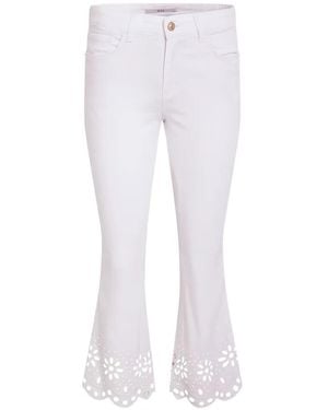 Mac Jeans Jean Évasé À Découpes - White