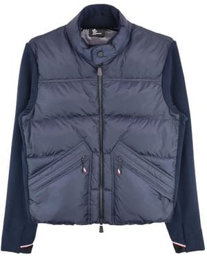 Moncler キルティング ジップジャケット - ブルー