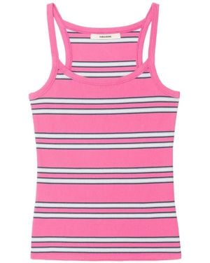 Zadig & Voltaire Striped Rib Top - Pink