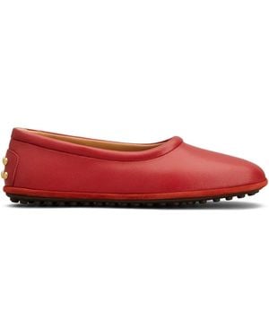 Tod's Studded-Detail Ballet Flats - Red
