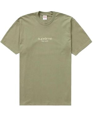 Supreme New York Logo-Print T-Shirt - Green