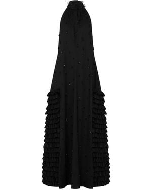 Moschino ホルターネック ラッフル ドレス - ブラック