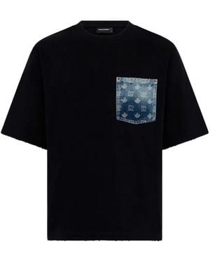 DSquared² D2 Monogram Loose-Fit T-Shirt - Zwart