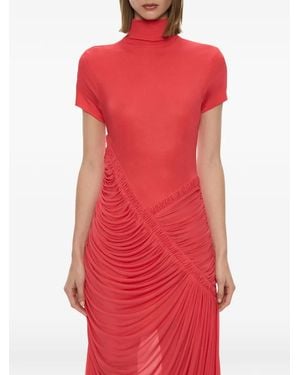 Christopher Esber Fusion Ripple Drape Maxi Dress - Red
