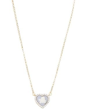 Cameo & Beyond Sparkling Cherub Necklace - White