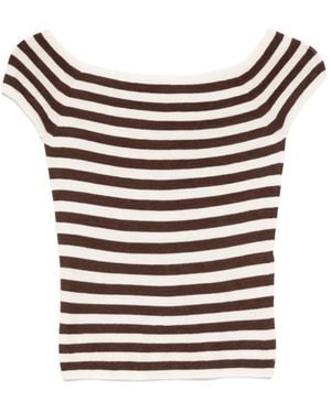 Bompard Striped Top - White