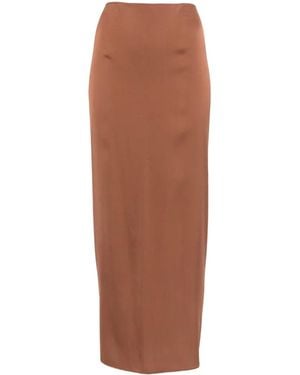 Silk95five Pencil Midi Skirt - Brown