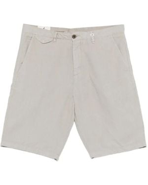 Myths Side-Pockets Linen Shorts - White