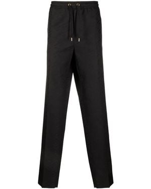 Versace La Greca-Print Track Trousers - Black