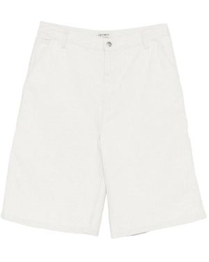 Carhartt Striped-Pattern Cotton Shorts - White