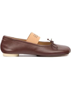 MM6 by Maison Margiela Anatomic Numeric Ballerinas - Braun