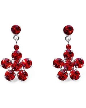 Simone Rocha Daisy-Shaped Dangle Earrings - Rood