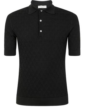 FILIPPO DE LAURENTIIS Knitted Polo Shirt - Black