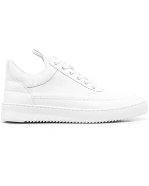 Filling Pieces Logo-Embossed Lace-Up Trainers - White
