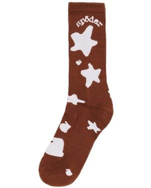 Sp5der Calcetines Beluga Con Estrella - Marrón