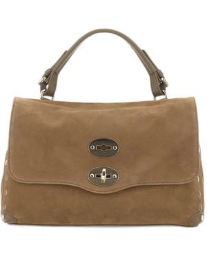 Zanellato Postina Zashmere Stud-Embellished Tote Bag - Brown