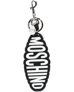 Moschino Logo-Detail Keyring - White