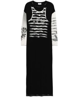 Jean Paul Gaultier Tattoo Dress - Black