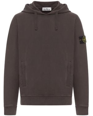 Stone Island Sudadera con capucha y logo - Gris