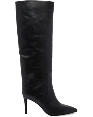 Jeffrey Campbell Bottes Lacées En Cuir - Black