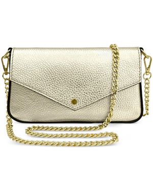 Apatchy London Munro Pebbled Leather Crossbody Bag - Natural