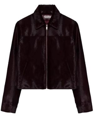 Jonathan Simkhai Daria Calf-Hair Jacket - Black